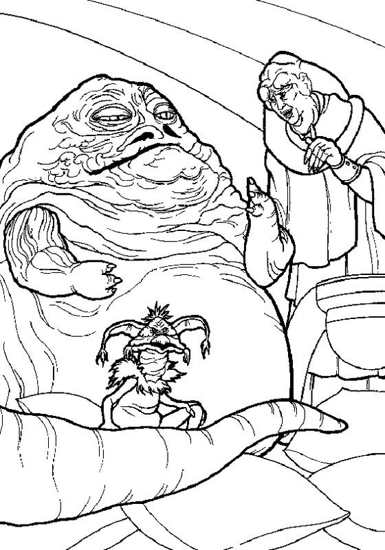 ausmalbild Jabba der Hutte