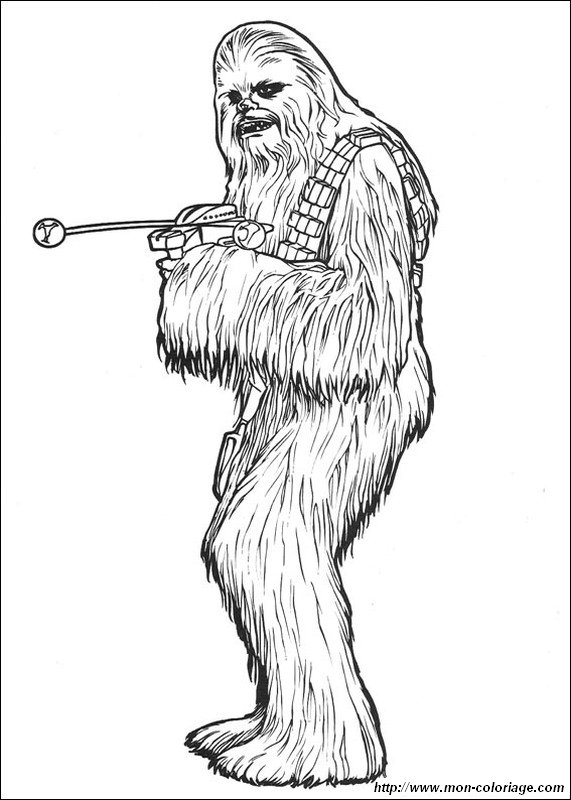 ausmalbild dem wookiee chewbacca,