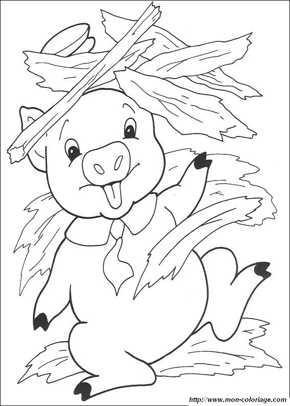 ausmalbild die drei kleinen schweinchen 3