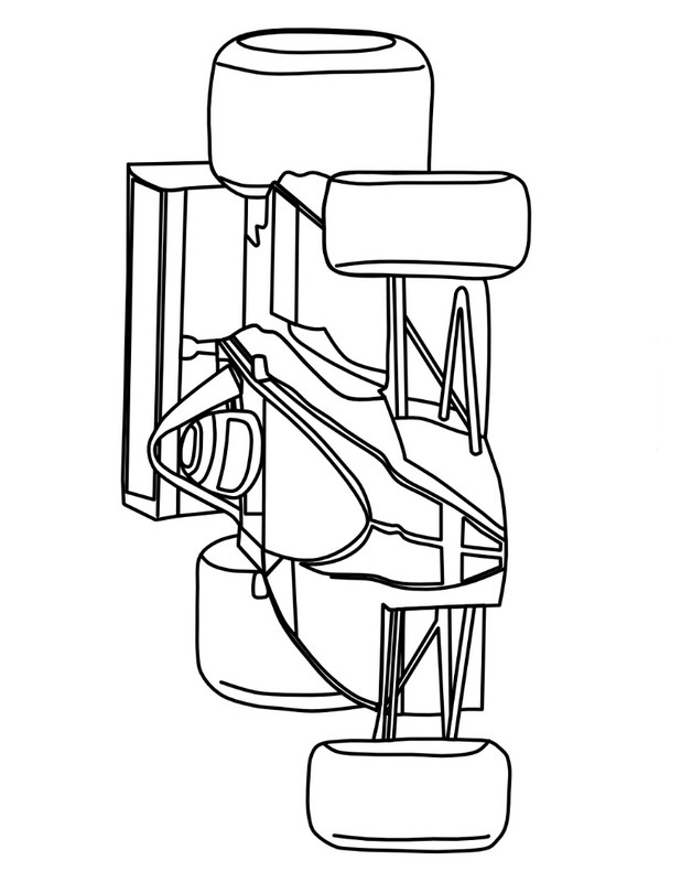 ausmalbild Formel 1 Auto