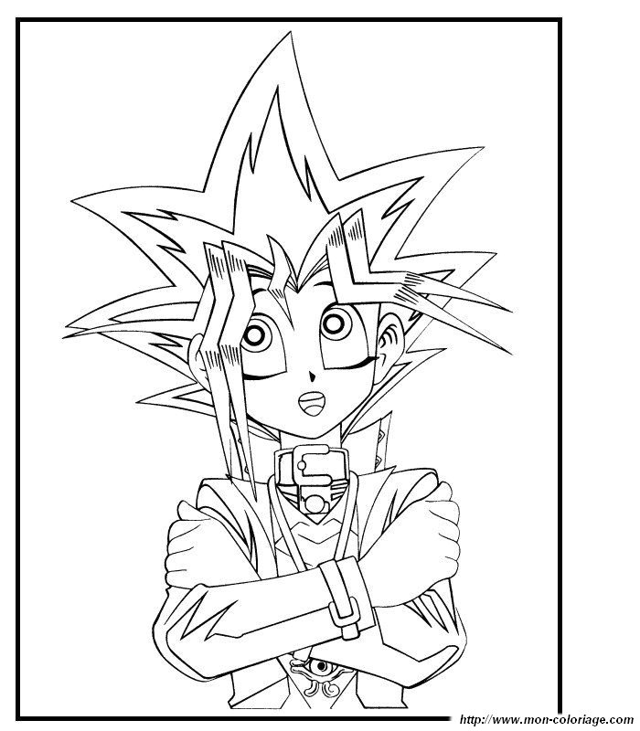 ausmalbild bilder yu gi oh